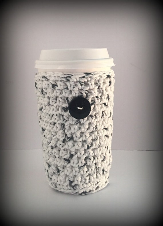 crochet travel cup holder cover hug crocheted drink holder cup