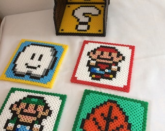 Perler bead coaster | Etsy