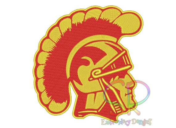 5 Size USC Trojans Embroidery Designs College Football Logo