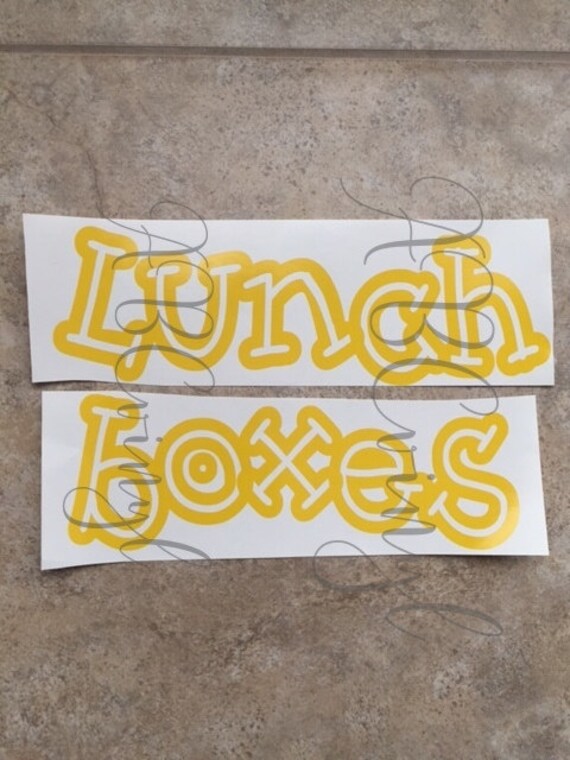 Customized Lunch Box Bin Vinyl Decal Teacher Decal/School