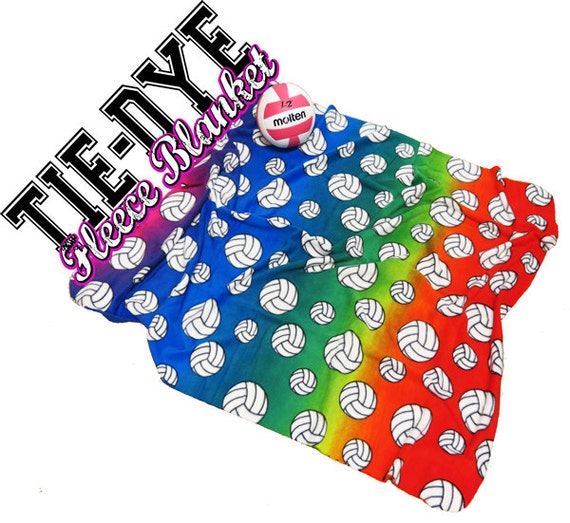 TieDye Fleece Volleyball Blanket