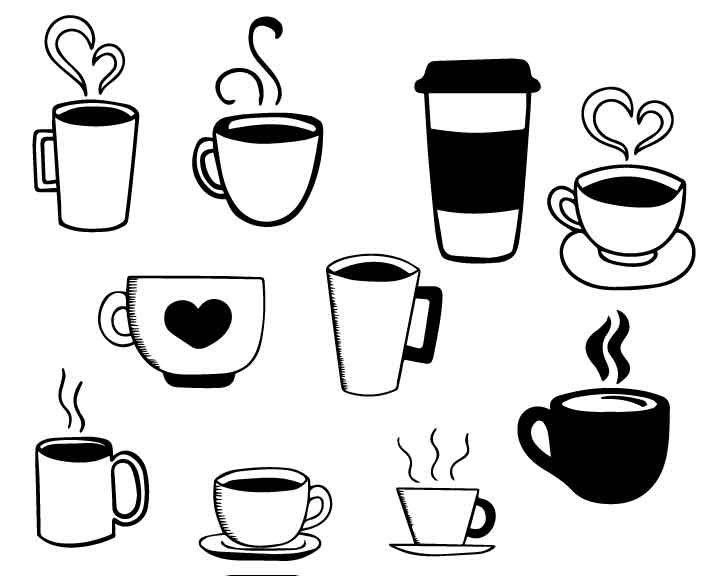 Download Coffee cup svg dxf eps png vector clip art Files for