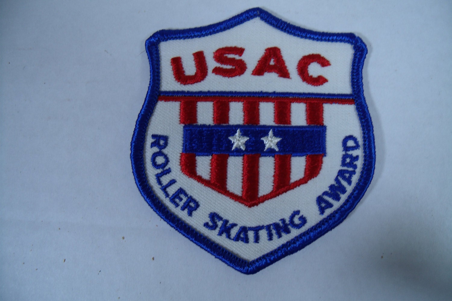 Vintage USAC Roller Skating Award Embroidered Patch Red White