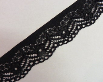 3m flexible thin black lace 2, 7 cm wide