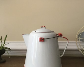 Vintage Enamelware Coffee Pot