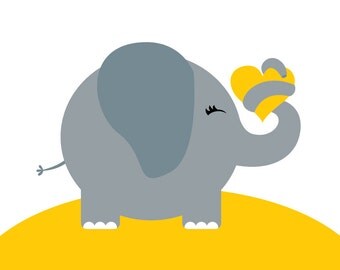 Nursery Art: Elephant Print