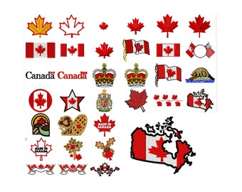 33 Canada Machine Embroidery Designs, Flag Applique, Applique Design, Maple Leaf Pattern, Canadian Patch, Canada Applique, INSTANT DOWNLOAD
