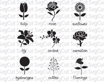 Flowers clipart, Flower Monogram svg, DXF, PNG, Rose svg, Summer svg Files, Circle monogram Frame svg, Silhouette Studio & Cricut Design