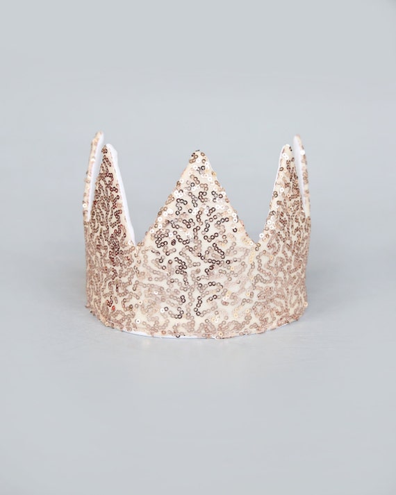 Dress Up Crown Sequin Crown Birthday Crown Rose Gold