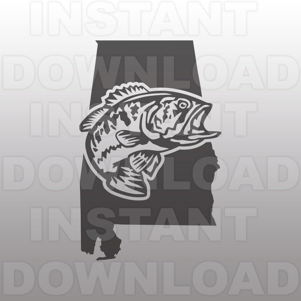 Download Bass Fishing SVGAlabama Bass SVGLargemouth Bass SVG