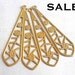 LAST Set - Brass Filigree Drop Pendants (12X) (M774) S A L E - 50% off