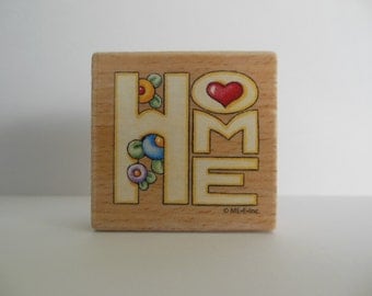 Home Rubber Stamp - Wood Mounted Rubber Stamp