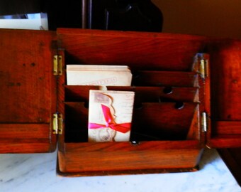 Antique Turn of Century Mahogany Secretary Box for Rachel