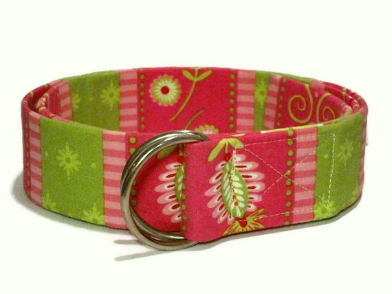 pink fabric belt