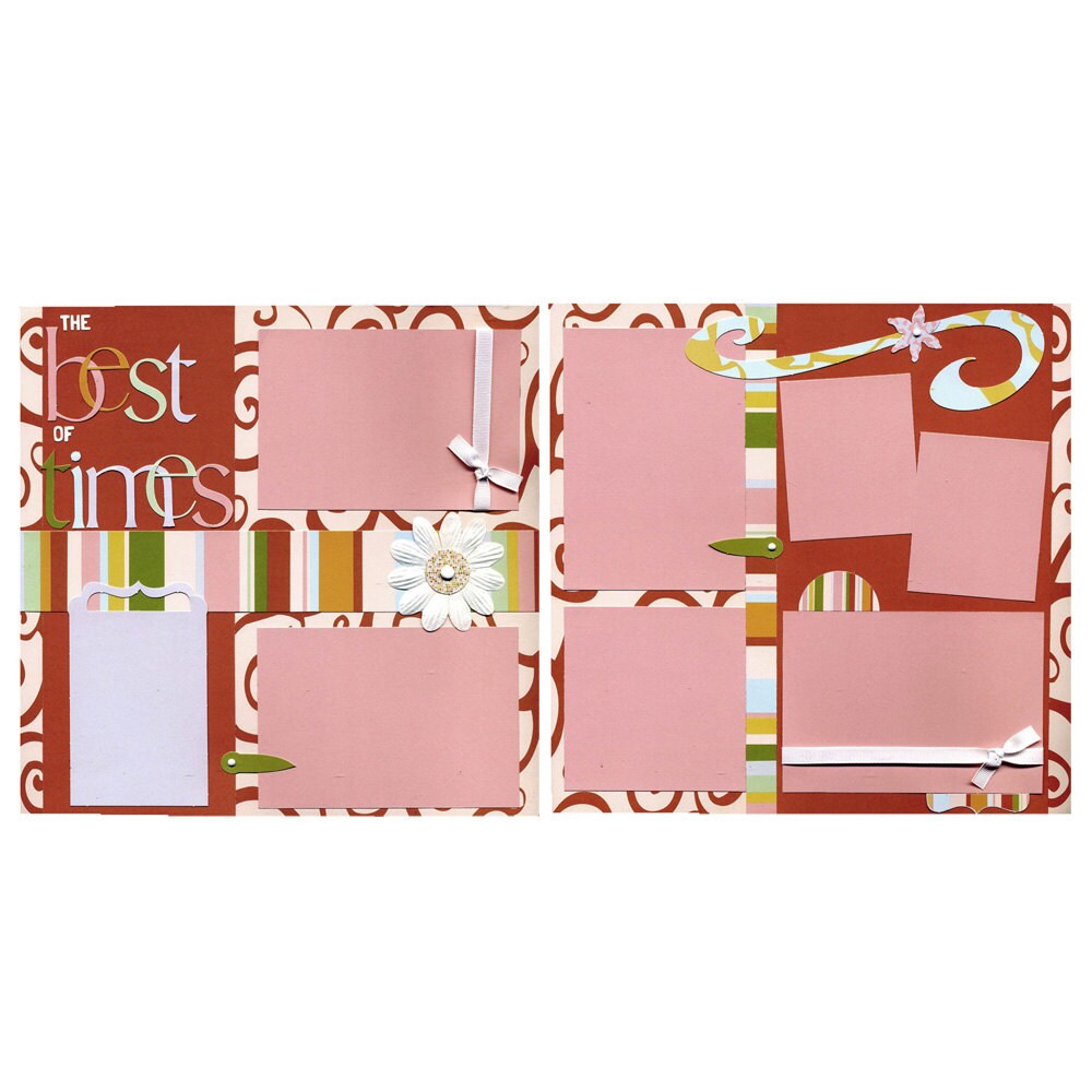 The Best of Times Premade Scrapbook Page Set