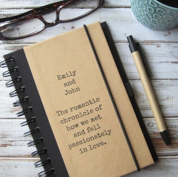 Personalized Journal Gift for Fiance Gift for Husband Gift by zany