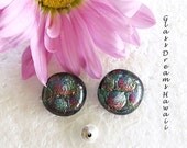 Mosaic Glass Stud Earrings – Hawaii Handmade Jewelry – Dichroic Glass Jewelry - Fused Glass Earrings – Stylish Earrings Mosaic Glass Stud Earrings – Hawaii Handmade Jewelry – Dichroic Glass Jewelry - Fused Glass Earrings – Stylish Earrings