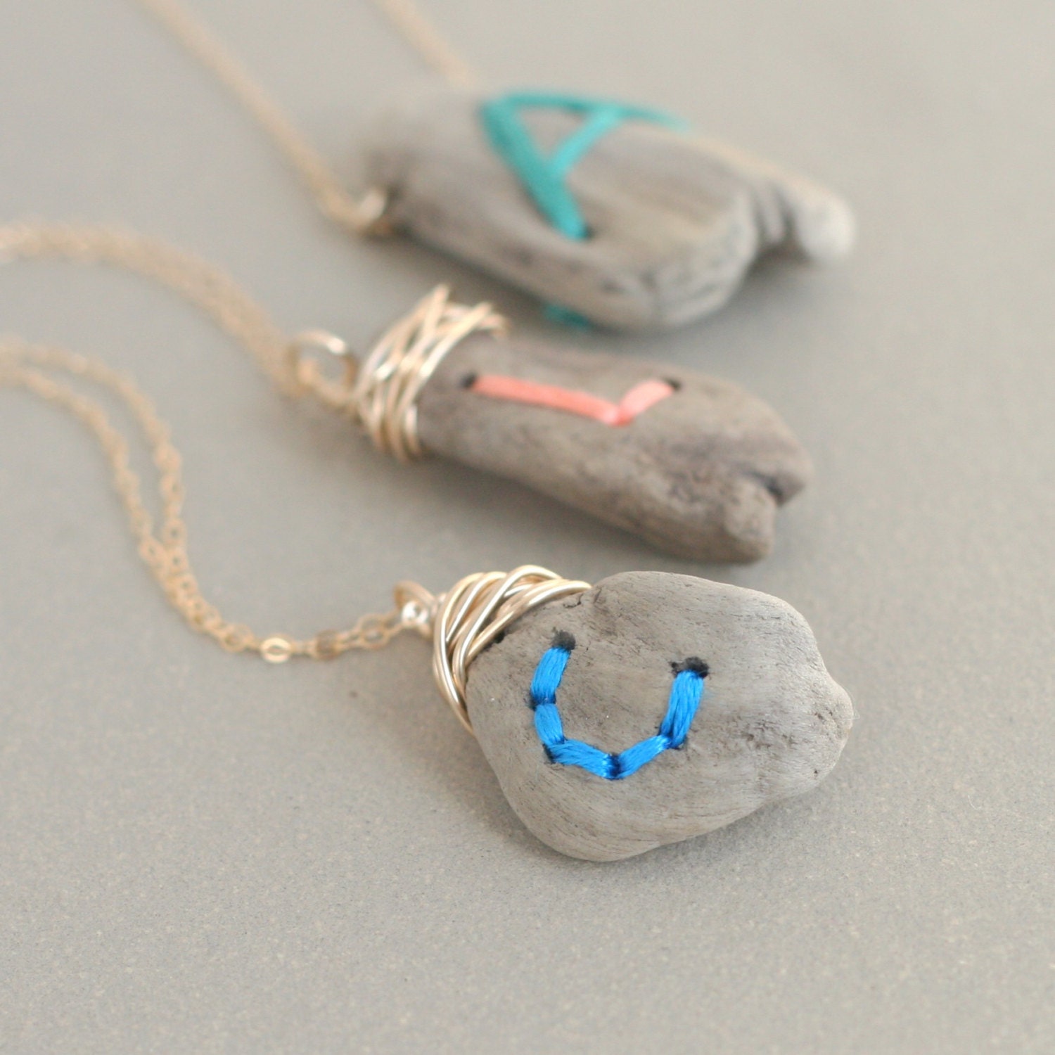 personalized wood jewelry. minimalist. driftwood initial