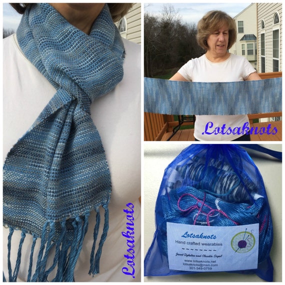 Handwoven scarf kit, Scarf weaving kit, Rigid heddle loom, floor loom