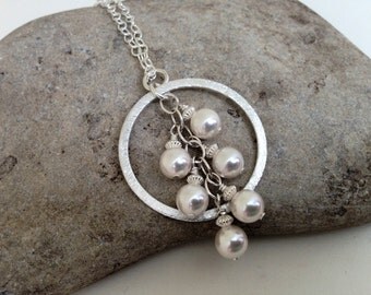 Birthday Gift, 60th Birthday, Gift for Women, Custom, Decade Necklace, Sterling Silver, Gift for Wife, Pearl Necklace, 50th Birthday, 40th