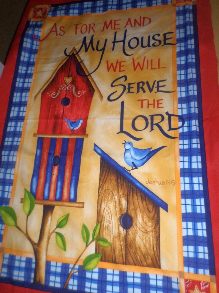 Quilt Panel Wall Hanging Panel Religious Sentiment