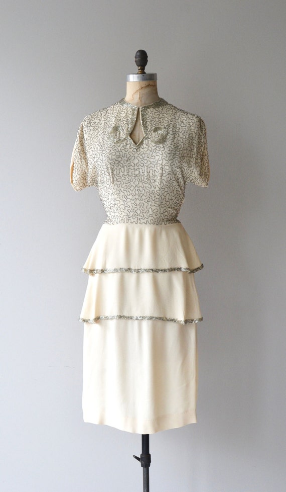 Lux Eterna dress vintage 1940s dress beaded 40s dress