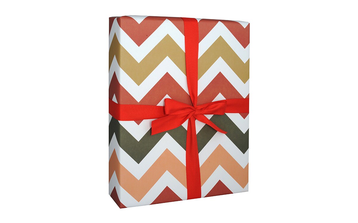 Gift Wrap Paper Chevron Stripes Wrapping Paper by ruffhouseart