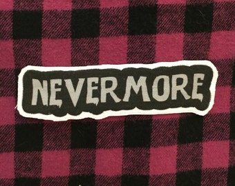 Small Nevermore text patch Edgar Allan Poe The Raven Literature Gothid Horror