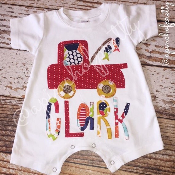 Gone Fishing Romper / Baby Romper / Fishing / Trucks / Fishing