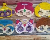 Genie Friends Inspired Felt Masks...  Great for Birthdays, Dress Up, Costume Party, Halloween...