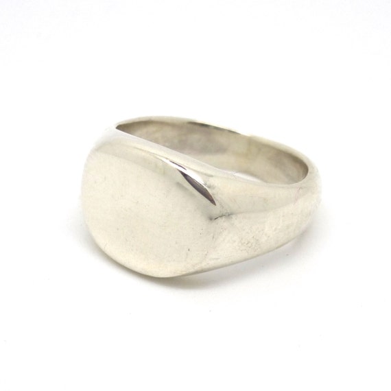 Silver Pinky Signet Ring with or without by NaturalAbstract