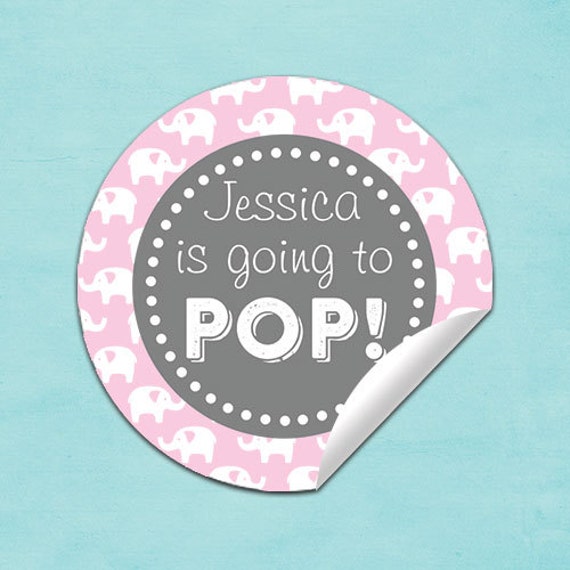 baby shower popcorn box labels No.R43g girl by digitaldoodlebug