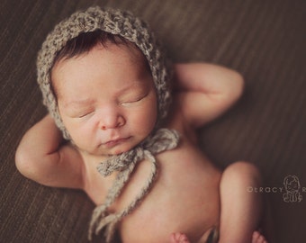 Newborn Hat Pattern, Baby Hat Pattern, Newborn Photo Prop, Knitting Patterns Baby, Knit Newborn Hat, Newborn Bonnet Pattern