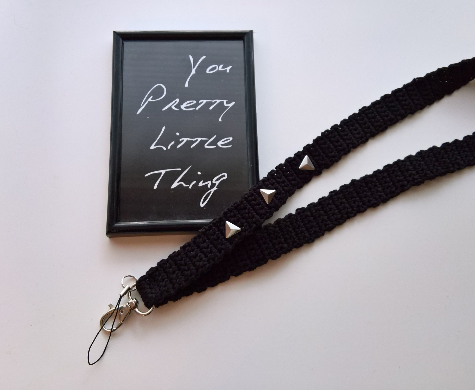 black rocknroll lanyard
