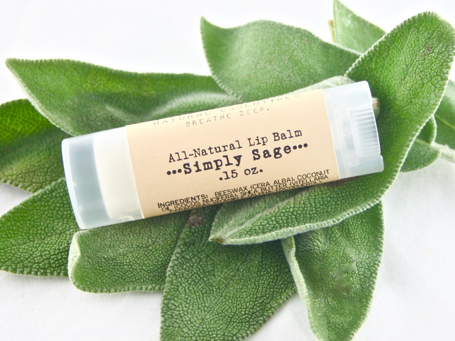 Sage Lip Balm AllNatural Oval Lip Balm Gifts Under 5