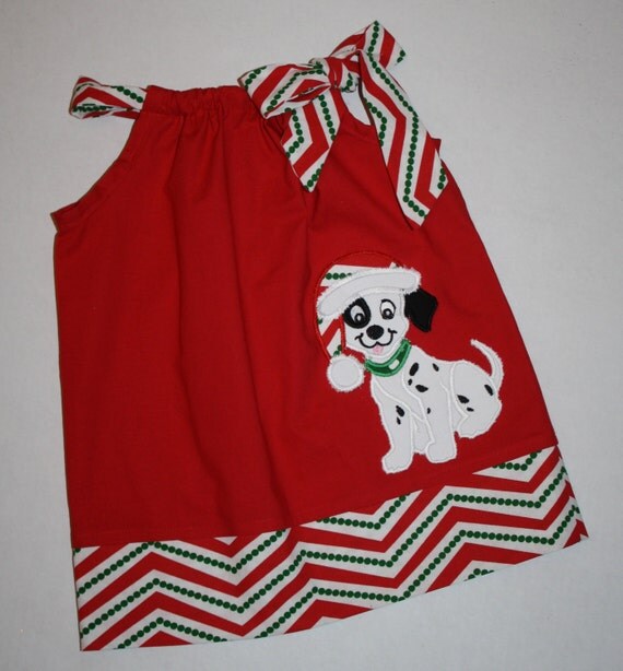 puppy dog Pillowcase dress Christmas dresses for by BlakeandBailey