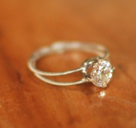 Items similar to Guitar String Engagement Ring, Purity Ring, Unique
