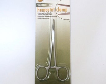 Hemostat Clamp, Smooth Jaw Hemostat Jaw, The BeadSmith Beading Tools, Stainless Steel Hemostats