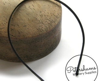 Satin 5mm Metal Headband for Fascinators & Millinery - Black