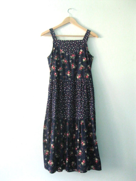 Vintage 70s floral sundress / Hippie Folk Festival dress