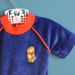 Reserved for Ellice- Vintage 1980s Newborn Baby's Navy Blue Velour Winnie the Pooh Onesie