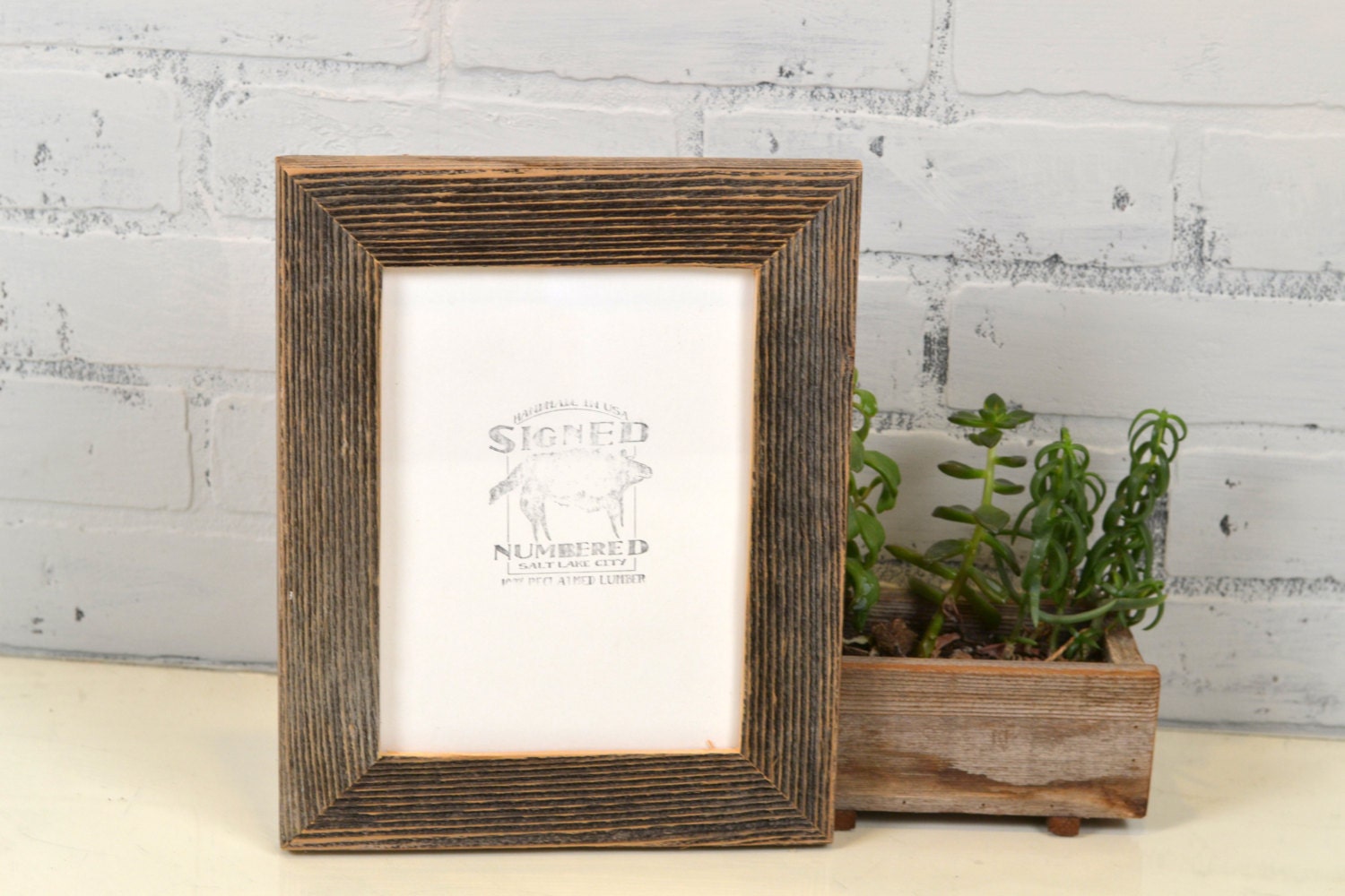 6x8 Inch Picture Frame In 1.5 Wide Rustic Natural Reclaimed Cedar Fence 