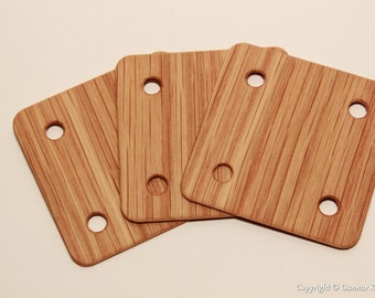 Tablet weaving cards - Oak 6*6cm - Card weaving cards. Ancient medieval viking art weaving loom craft work SCA