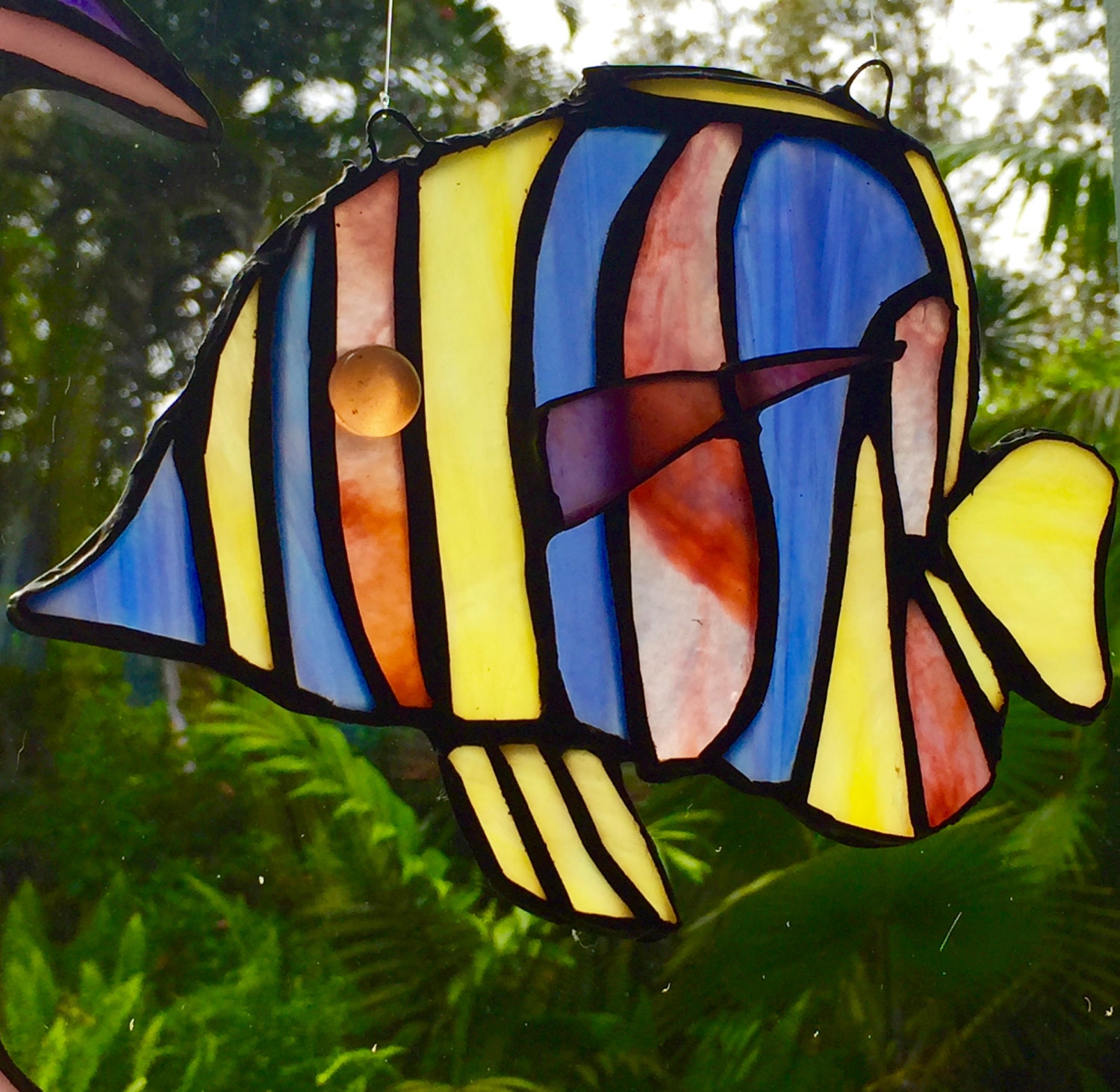 Stained Glass TROPICAL FISH Hawaiian Butterflyfish SALE