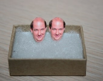 The Office Kevin Malone Stud Face Earrings Celebrity Inspired Jewelry