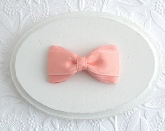 Simple 3" Peach Hair Bow, Toddler Hair Clip