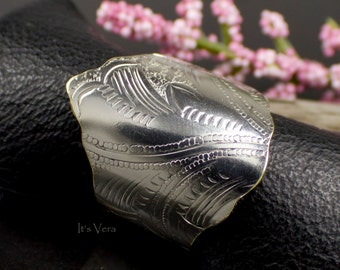 Thumb ring, metal ring, unique ring, promise ring, silver ring, birthday gift, handmade ring, girlfriend ring, girls jewelry, heirloom rings
