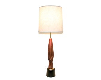 Laurel Sculptural Teak Lamp Mid-Century Danish Modern