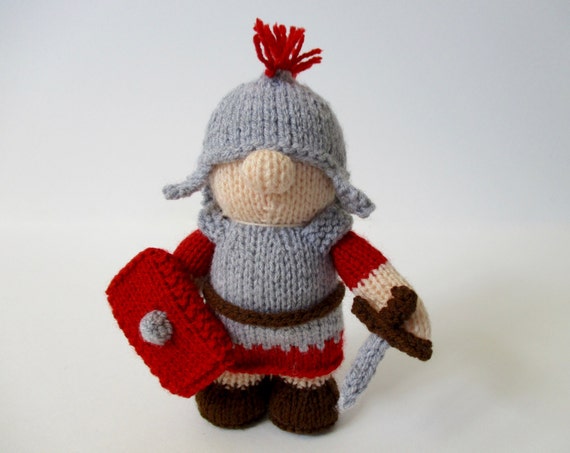 Antonius the Roman Soldier doll knitting pattern