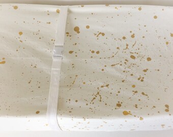 Gold Baby Sheet - Metallic Gold Nursery / Gold Crib Sheet /Gender Neutral Gold Baby Bedding / Mini Crib Sheets / Changing Pad Cover